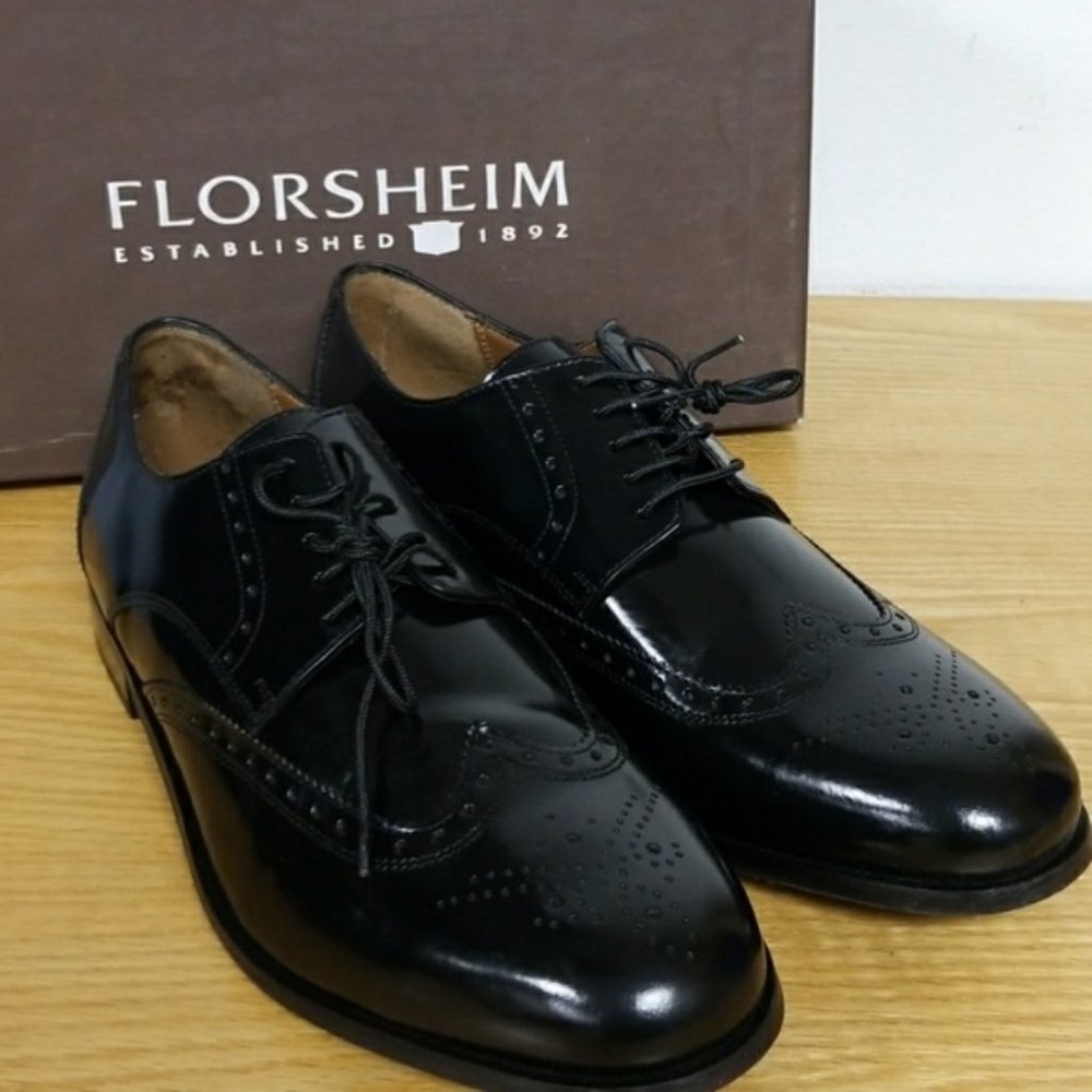 Florsheim Mens Brookside Lace Up Black shoes Sz 11